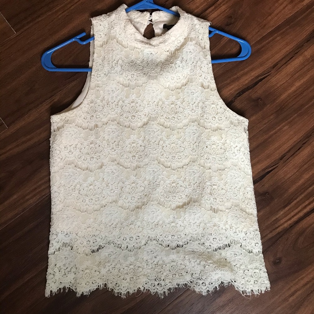 White Lacey Forever 21 Blouse